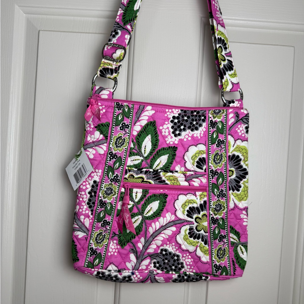 Nwt Vera Bradley Priscilla Pink Hipster Crossbody Bag Floral Print
